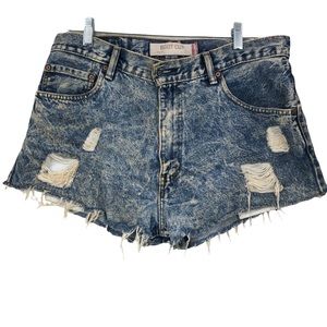 Levi’s 517 Vintage Cutoff Shorts Distressed, Destroyed, High Rise, Raw Hem SZ 34